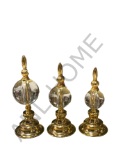 Üçlü Kristal Küre Gold Renk