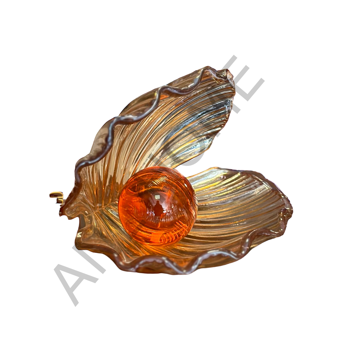 İstiridye İnci Amber-Turuncu
