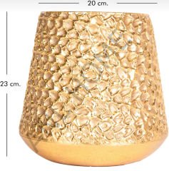 Metal Gold Saksı