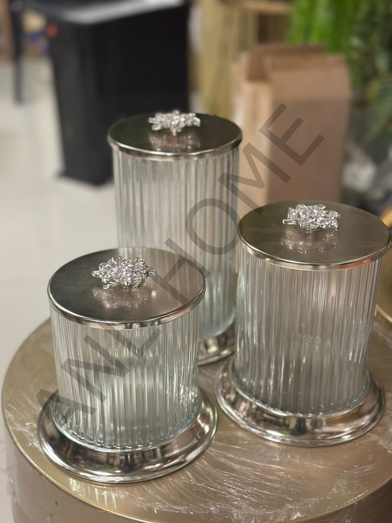 3 lü baharatlık takımı gümüş renk