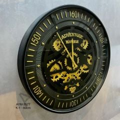 60 CM Metal Çarklı Saat ANL3577