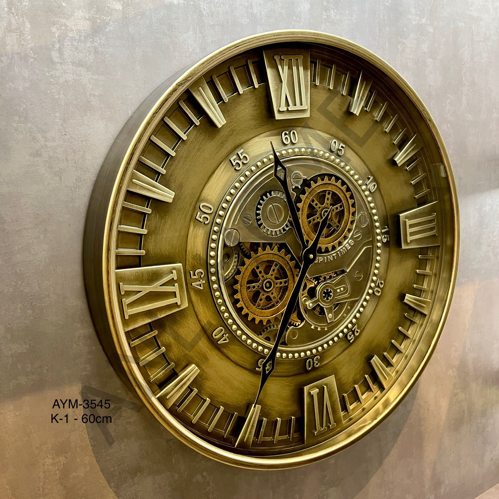 60 CM Metal Çarklı Saat ANL3545